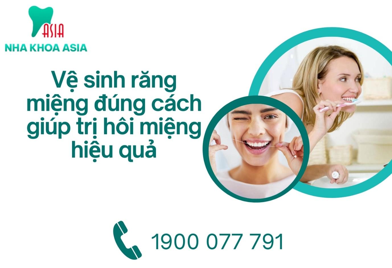 Vệ sinh răng miệng đúng cách giúp loại bỏ các tác nhân gây hôi miệng