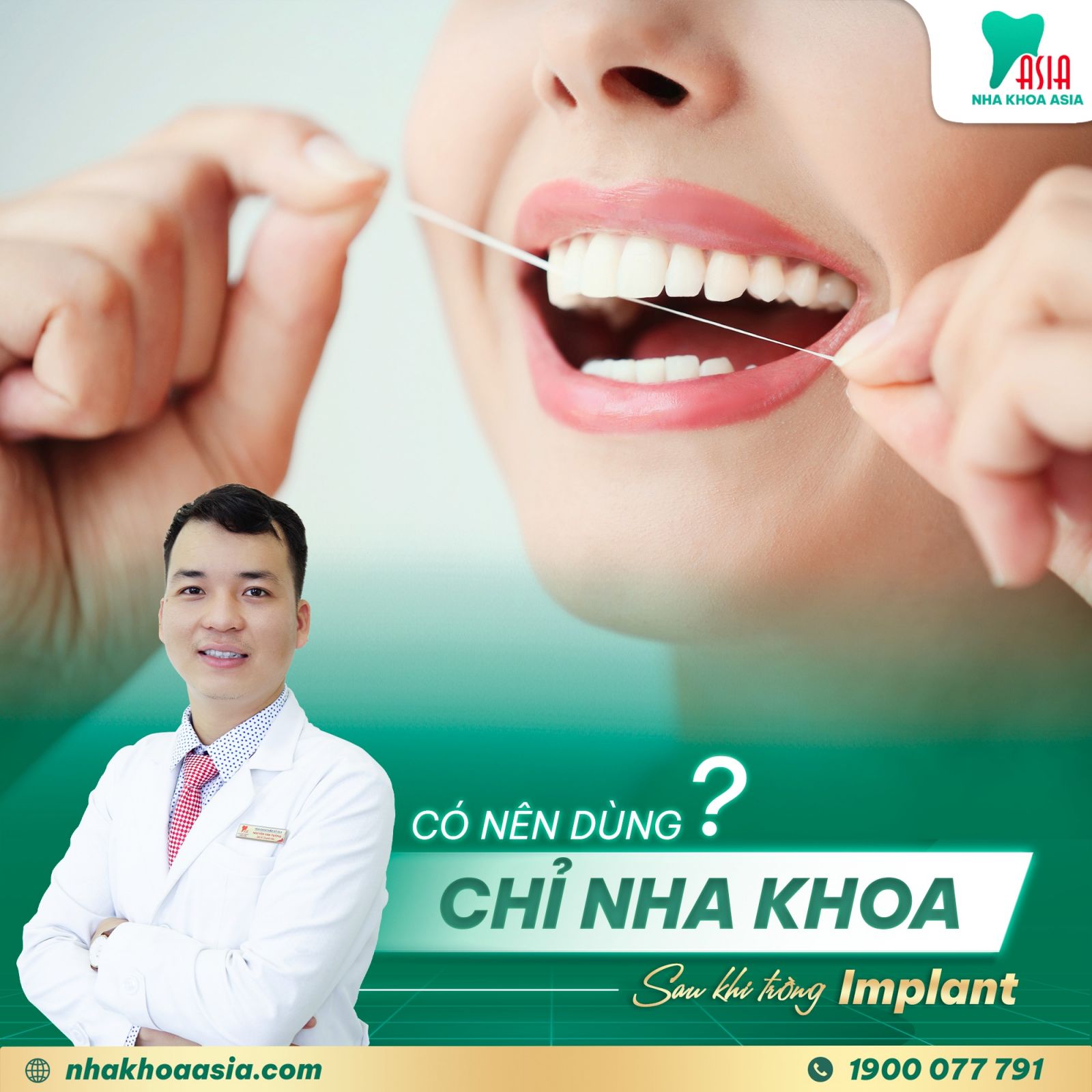 Dùng chỉ nha khoa là một cách hiệu quả để làm sạch kẽ răng và duy trì sức khỏe nướu