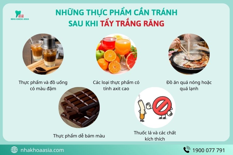 Top những thực phẩm cần kiêng sau khi tẩy trắng răng