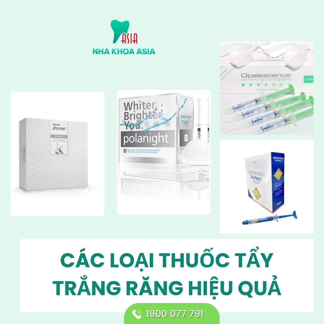 Các loại thuốc tẩy trắng răng hiệu quả được nhiều người lựa chọn